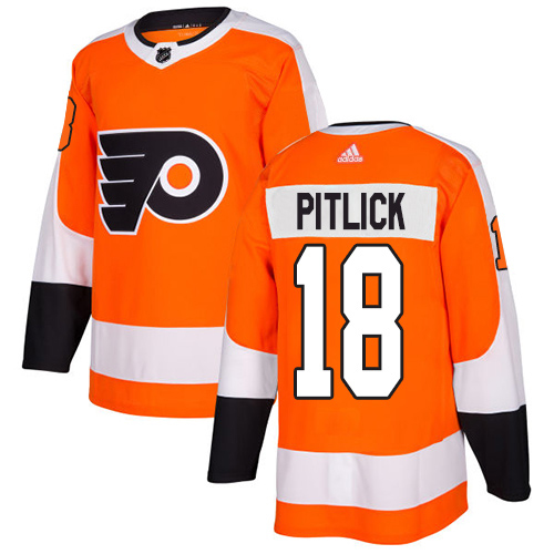Adidas Flyers #18 Tyler Pitlick Orange Home Authentic Stitched Youth NHL Jersey